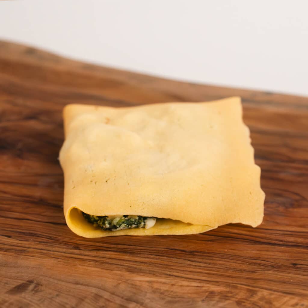 Crepes spinaci e mozzarella