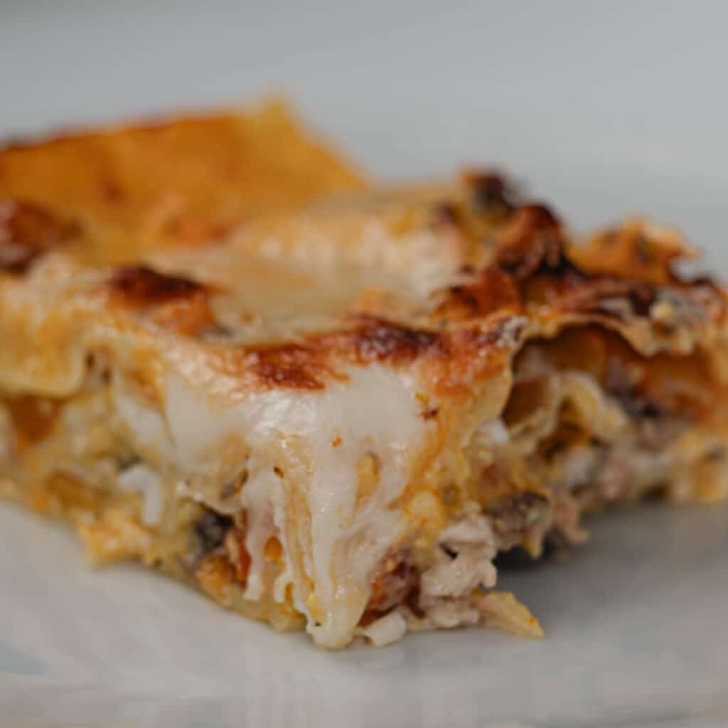 Lasagne zucca e salsiccia